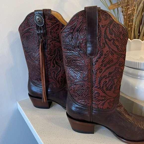 Shyanne Tassel Snip Toe Cowboy/Cowgirl Boots Size 9 - Picture 3 of 10